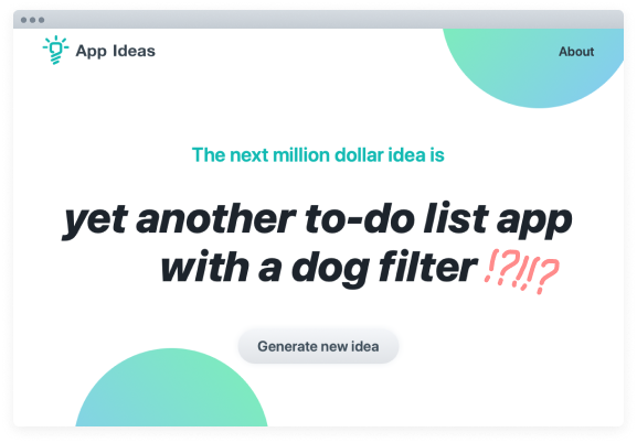 App Ideas Homepage